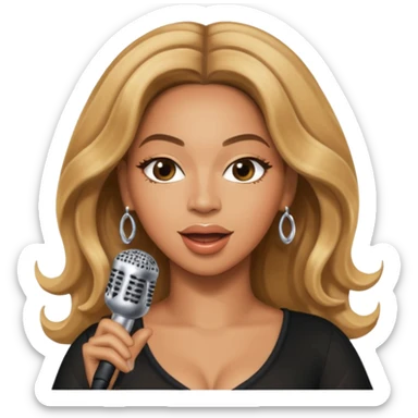  Beyonce singing sticker
