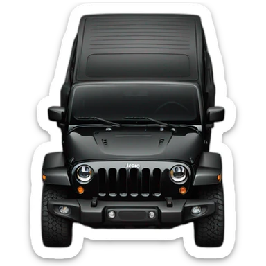 Jeep Wrangler customized black sticker
