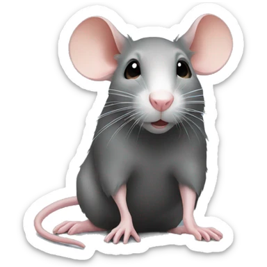 Rat on the heels sticker