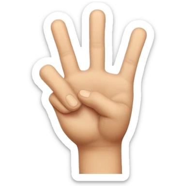 three fingers up sticker