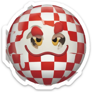 Payaso globo rojo sticker