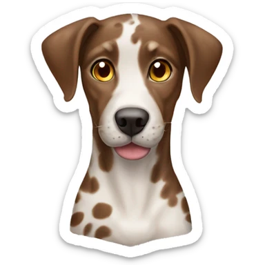 brown and white Catahoula leopard dog sticker