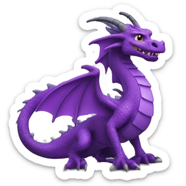 purple dragon 360 loop sticker