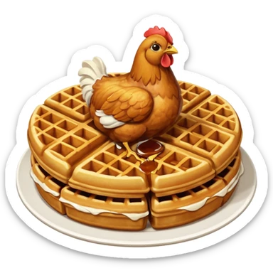 Chicken & waffles sticker
