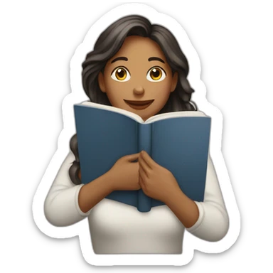 Libro con mujer sticker