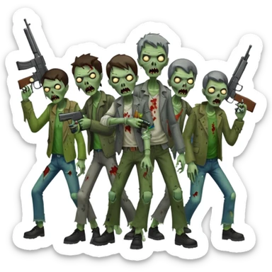 Call of duty Zombies con armas de fuego  sticker