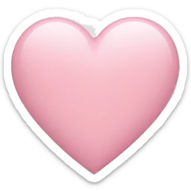 light pink heart sticker