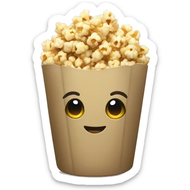 khaki pop corn sticker