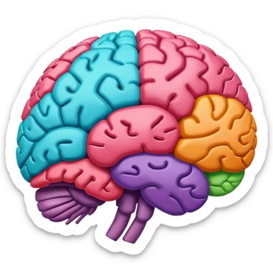 Cérebro colorido sticker