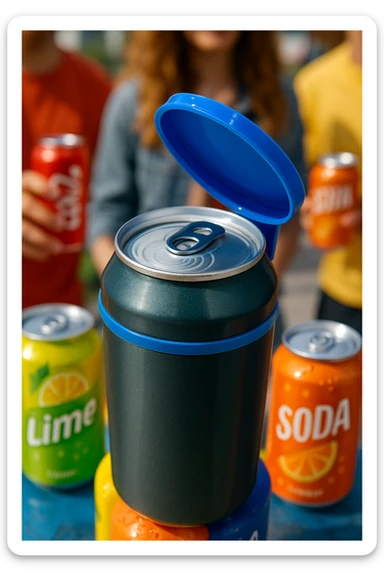 Készíts a következő jellemzőkre a mellékelt fotó felhasználásával a szöveghez illő képet, 1000x600px-es méretűt, fiatalos, dinamikus, megnyerő,változatos, színes, valósághű fotók legyenek!
„Megőrzi az italod aromáját, szénsavtartalmát”
Hermetikusan zárja a dobozodat, így hosszabban élvezheted az italok friss ízét, zamatos aromáját és pezsgő szénsavasságát. sticker