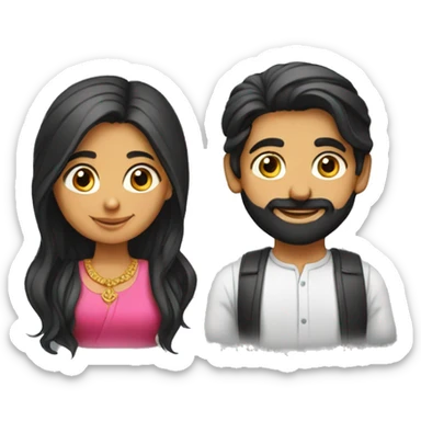 punjabi boy and girl  sticker