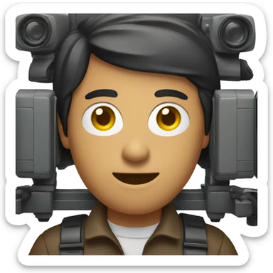 A cameraman  sticker