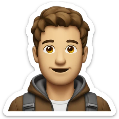 Homme brun avec appareil photo sticker