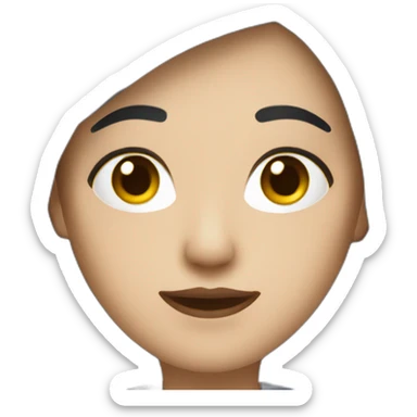 White woman accountant with black hair sticker