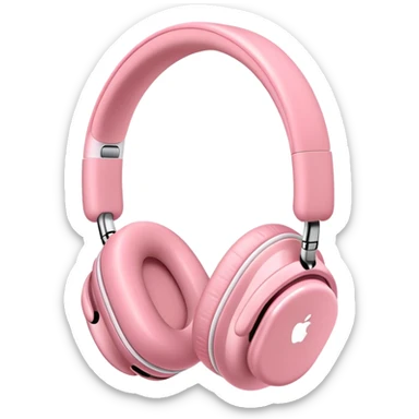pink Apple AirPods Max headphones sticker