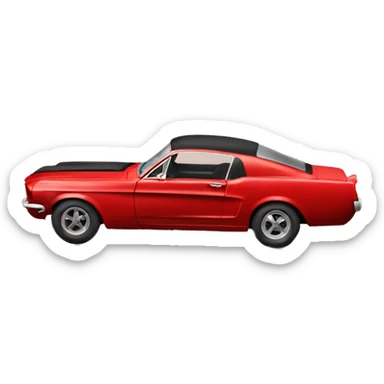 classic red mustang sticker