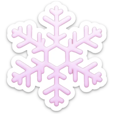 pastel pink snowflake  sticker