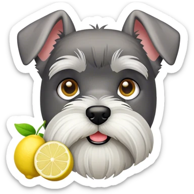 Schnauzer with lemonad sticker