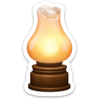 Salt cristal lamp warm sticker