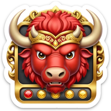 Angry buffalo slot machine sticker