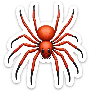 Telaraña de hilos rojos sticker