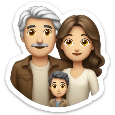 hombre argentino con su familia sticker