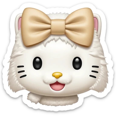 Hello kitty Beige bow sticker