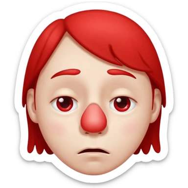 person with a runny nose sticker