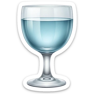 Clear water vintage goblet sticker