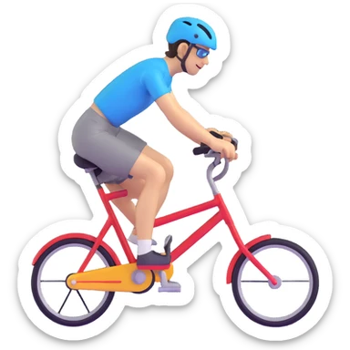 person riding a bike sticker
