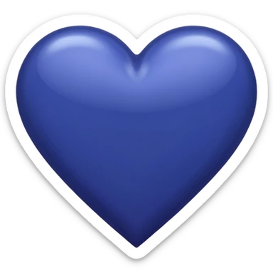 Navy blue heart almost purple sticker