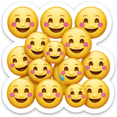 make the letter b with multipbel sepperate laughing emojis sticker