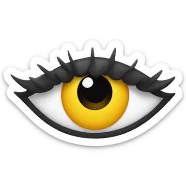 Smiling face with long fake eyelashes  sticker