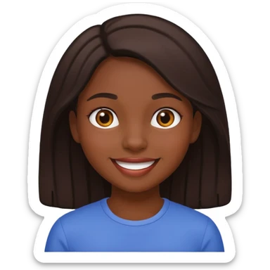 Une fille à la peau noire qui souris  sticker