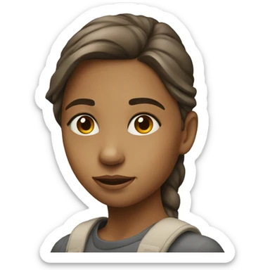 Girl looking to the right sticker