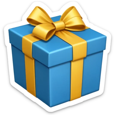 gift box with with open lid
 sticker