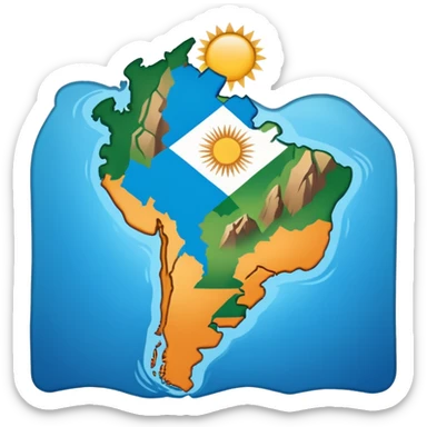 argentine map sticker