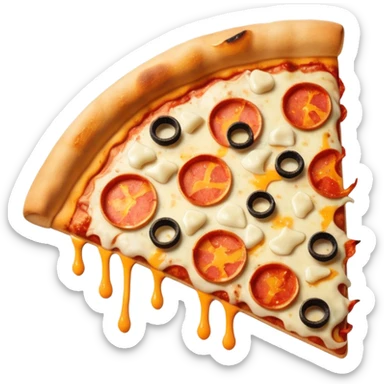 Destroyed pizza sticker