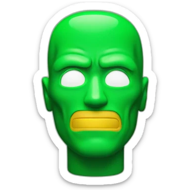 a green radioactive man sticker