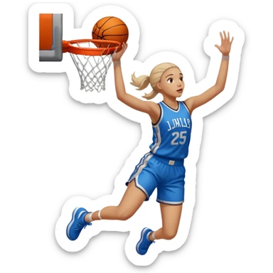 Basketball dunk girl sticker