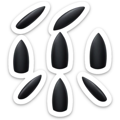 long black nails sticker