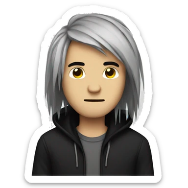 Emo guy sticker