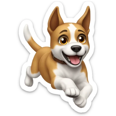 Perro volando sticker