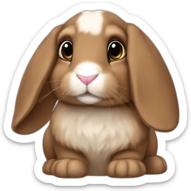 brown-lop-ear-bunny sticker