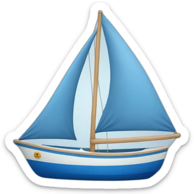 blue sailboat sticker