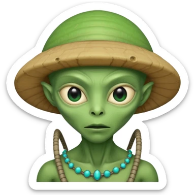 alien living in desert, accessories, just face  sticker