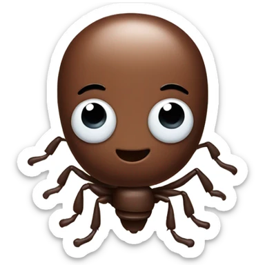 cute skinny chocolate beetle sticker