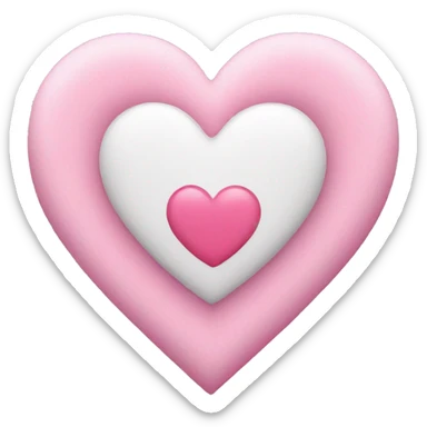 White and pink heart mix sticker