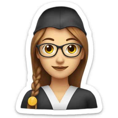 grad student in computer science, women sticker