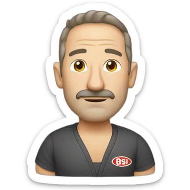 Middle-aged craft beer loving bjj practioner sticker